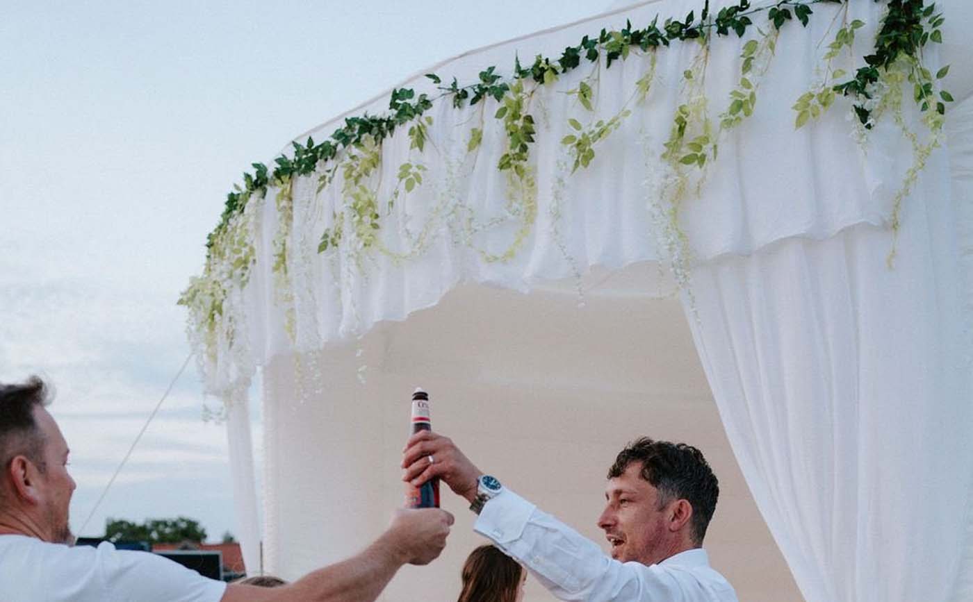 White Wedding Carousel Flowers